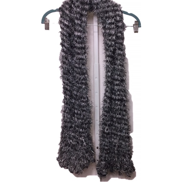 Fluffy Knit Scarf Convertible To Sleeveless Dress - Picture 8 of 8